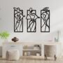 Contemporary Wooden Line Art Sculpture Gift Set For Any Room Office, thumbnail 1 of 9