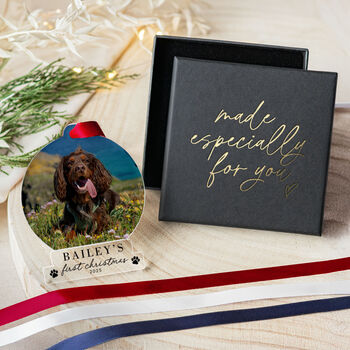 Dog's First Christmas Photo Ornament 2025, 3 of 9