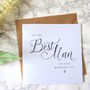To The Best Man Wedding Card, thumbnail 1 of 8