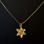 Lily Gold Flower Necklace, 14k Gold Plated, thumbnail 5 of 6