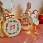 Mini Christmas Embroidery Kit Joy Wreath, thumbnail 9 of 10