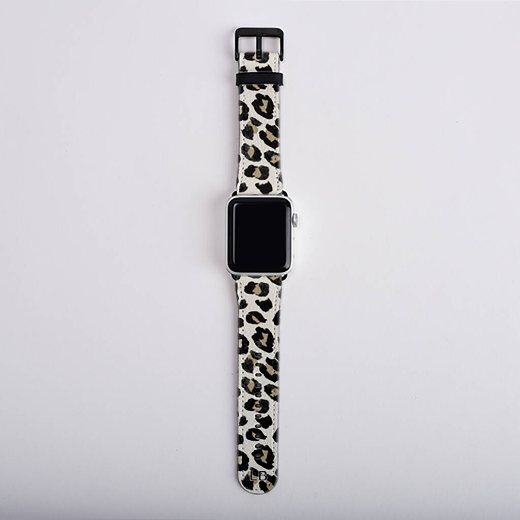 Personalised Leopard Print Apple Watch Strap By Koko Blossom |  