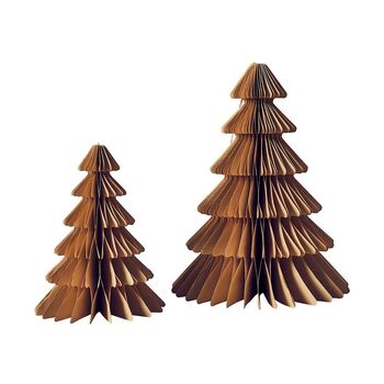 Christmas Tree Glitter Edge Honeycomb Pack Of Two, 2 of 2