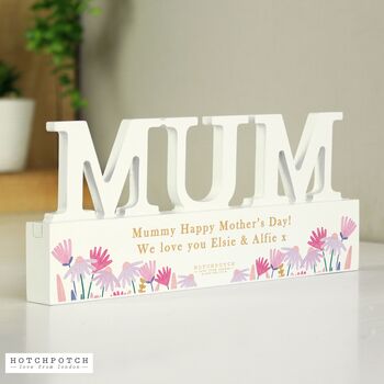 Personalised Mum Wooden White Ornament Gift, 2 of 4