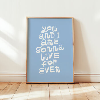 Oasis Poster, Live Forever Music Print, Song Art Print, 3 of 10