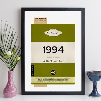 Personalised 30th Birthday Print 1994 Book Cover Gift, 10 of 12