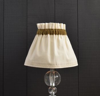Dolly Cream Scrunchie Gathered Lampshade With Trim, 2 of 4