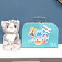 Mini Grey Tabby Cat Toy With Personalised Case, thumbnail 1 of 3