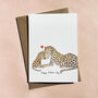 Leopard Love Hand Illustrated Mother's Day Card, thumbnail 1 of 5