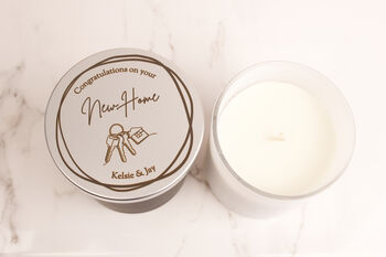 Housewarming Scented Candle With Personalised Metal Lid, 2 of 9