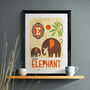 E Is For Elephant Poster Print, thumbnail 4 of 4