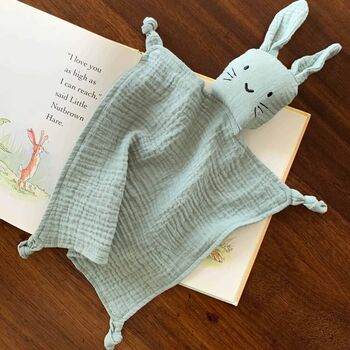 Personalised Organic Cotton Easter Bunny Baby Comforter, 10 of 12