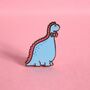 Blue Dinosaur Enamel Pin | Cute Pin Badges, thumbnail 3 of 5