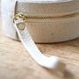 Round Natural Linen Jewellery Case, thumbnail 7 of 7