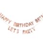 Rose Gold Personalised Birthday Banner, thumbnail 3 of 3