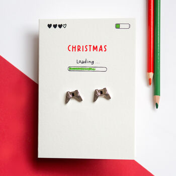 Funny Gaming Christmas Card And Cufflinks Set, 4 of 5