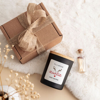 Personalised Christmas Candle Gift For Auntie, 8 of 12