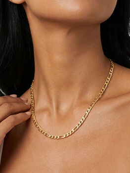 Women's Figaro Chain Necklace In Gold, 3 of 4