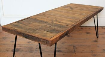 Industrial Reclaimed Hairpin Leg Coffee Table, 4 of 5