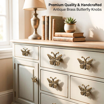 Vintage Brass Butterfly Cabinet Knob, 7 of 9