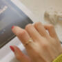 18 K Gold Plated Silver Geometric Stacking Ring, thumbnail 5 of 6