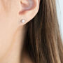 18ct White Gold Diamond Stud Earrings, thumbnail 2 of 8