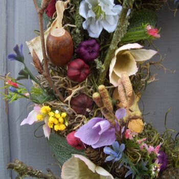 Spring Summer Hedgerow Wreath Door Wedding Home Decoration, 6 of 7