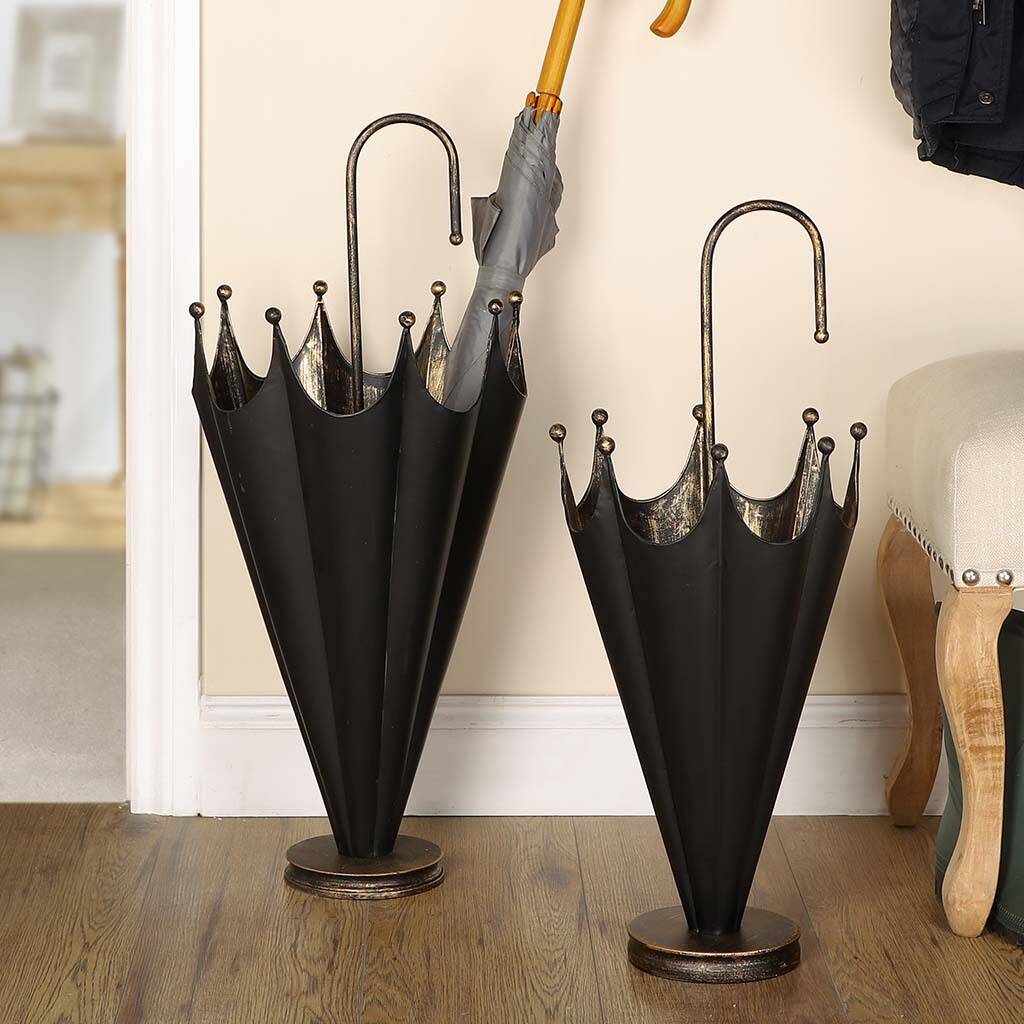 Vintage Black And Gold Umbrella Stand By Dibor | notonthehighstreet.com