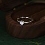 Minimalist Moonstone Ring In Sterling Silver, thumbnail 2 of 10