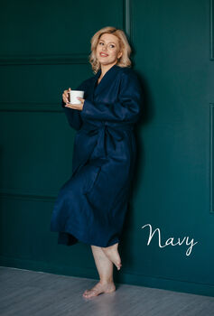 Linen Robe For Women | Natural Bathrobe, 10 of 12