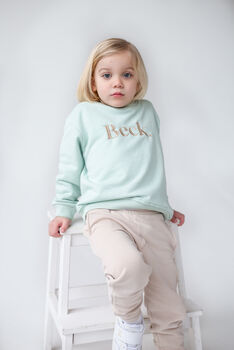 Spring Personalised Name Embroidered Sweatshirt, 7 of 8