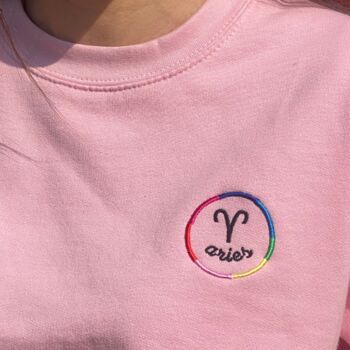 Embroidered Star Sign Sweatshirt, 2 of 2