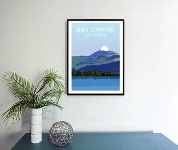 Ben Lomond Scottish Mountain Peak Art Print, 2 of 3