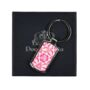 Pink Nettles Millefiori Handprinted Keyring, thumbnail 4 of 12