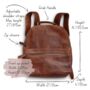 Leather Pocket Backpack, Brown, thumbnail 5 of 5