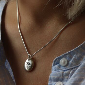 Personalised Silver Pebble Ashes Necklace, 2 of 6