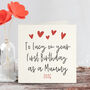 Personalised Name First Birthday As A Mummy Card, thumbnail 1 of 5