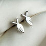 Sterling Silver Tiny Carrot Stud Earrings, thumbnail 1 of 4