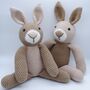 Handmade Crochet Twinning Bunny Buddies Soft Toy Set, thumbnail 1 of 5