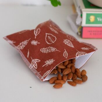 Leaf Linen Reusable Snack Bag, 2 of 5