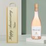Personalised Happy Anniversary Whispering Angel Rose Wine Gift Set, thumbnail 1 of 4