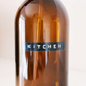 Amber Trigger Spray Bottle With Stamped Label, 8 of 9