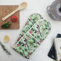 Green Double Oven Gloves With Birds, thumbnail 1 of 6