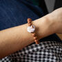 Mocca Bead And Cream Heart Bracelet, thumbnail 1 of 3