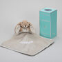 Personalised Embroidery Bunny Brown Soft Baby Soother, thumbnail 1 of 12