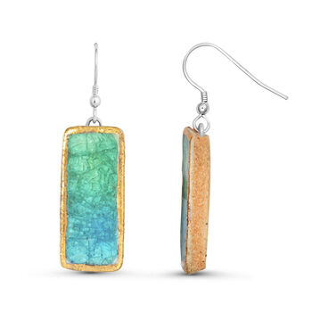 Emerald Turquoise Lagoon Drop Earrings, 4 of 4