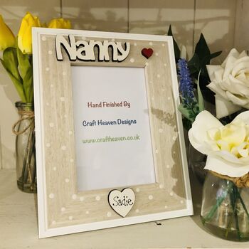 Personalised Nanny Photo Frame Birthday Gift, 4 of 7