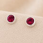 Sterling Silver July Birthstone Stud Earrings, thumbnail 1 of 7