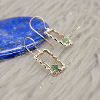 Emerald Silver Earrings, 10 of 12