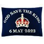 God Save The King Wool Coronation Cushion, thumbnail 2 of 5